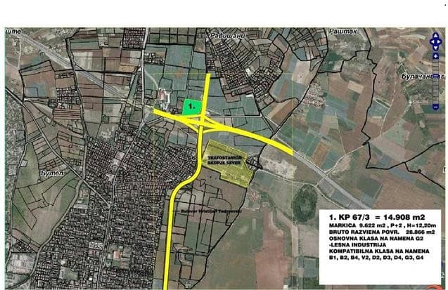 Plot 15000m2 perfect for industrial buildings - For Sale - Butel