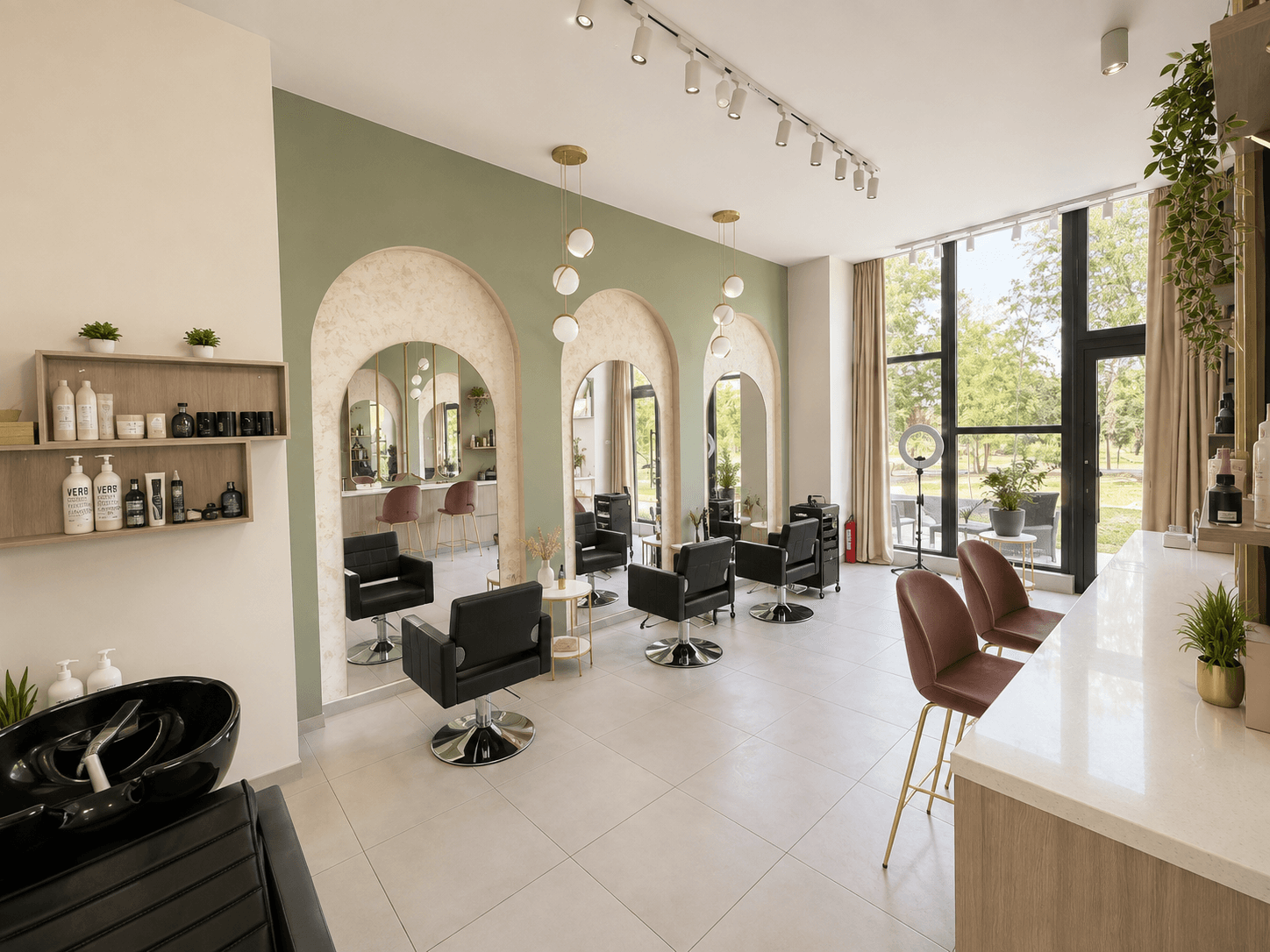 Fully Equipped Beauty Salon for Rent 90 m² in Karpos - For Rent - Karposh - Image 4
