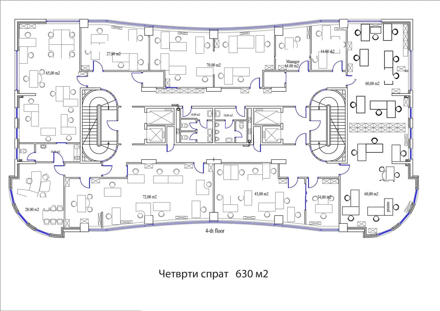 Деловни простори во Аеродром 1260м2 - За Изнајмување - Аеродром - Слика 9
