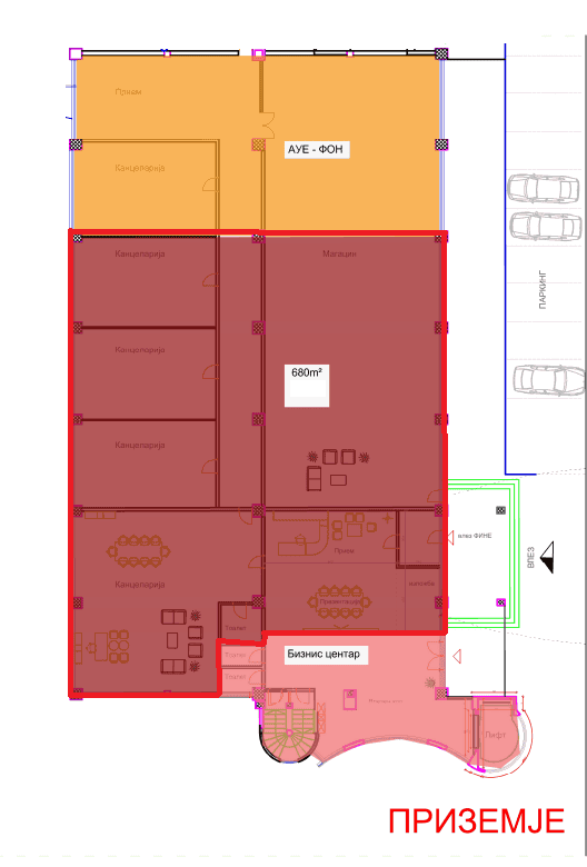 Office space 680m2 in Fine Business Center - For Rent - Aerodrom - Image 3