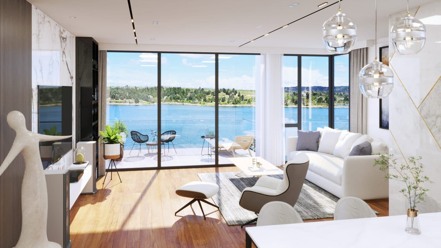 Apartments in exclusive complex with lake view - For Sale - Veles - Image 1