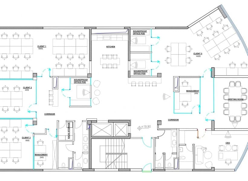 Модерен деловен простор во бизнис зграда - За Изнајмување - Центар - Слика 28