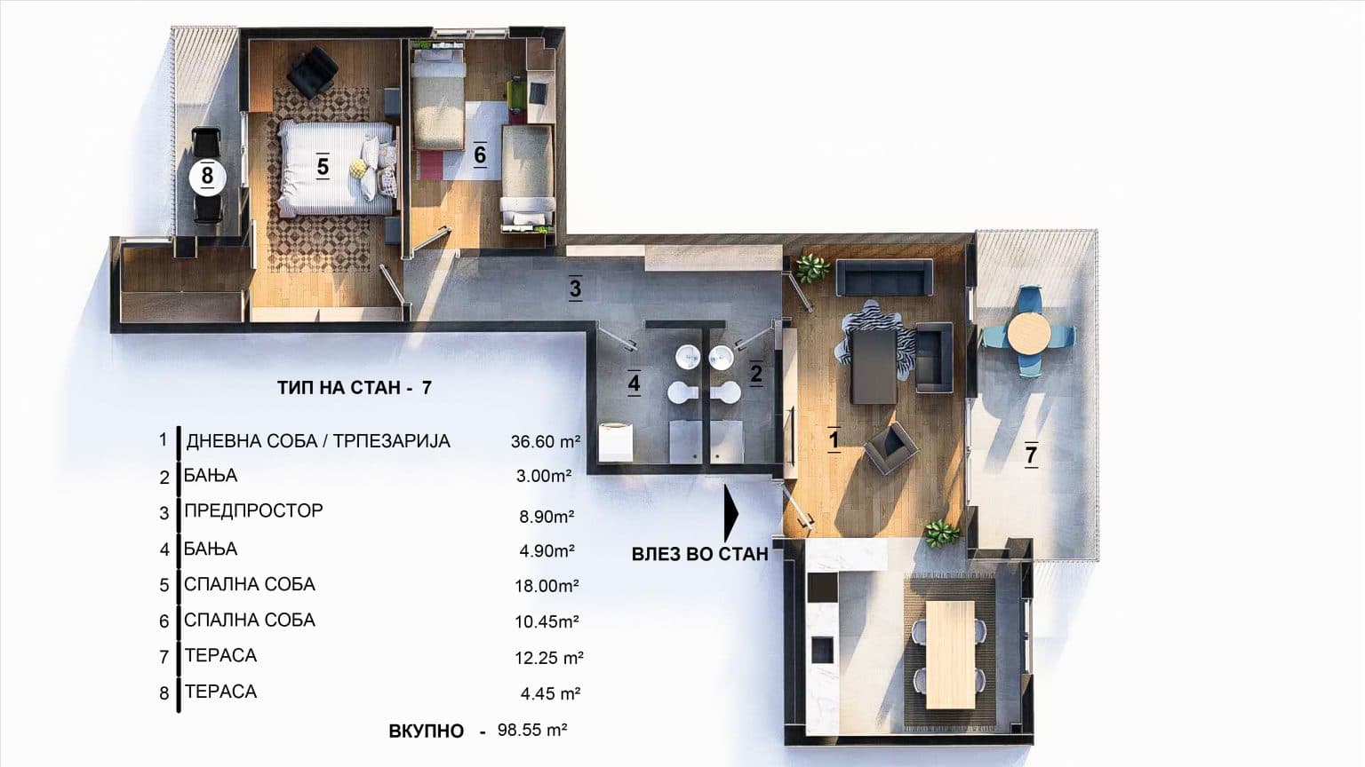 NEW APARTMENTS ON A GREAT LOCATION IN VLAE - For Sale - Karposh - Image 2