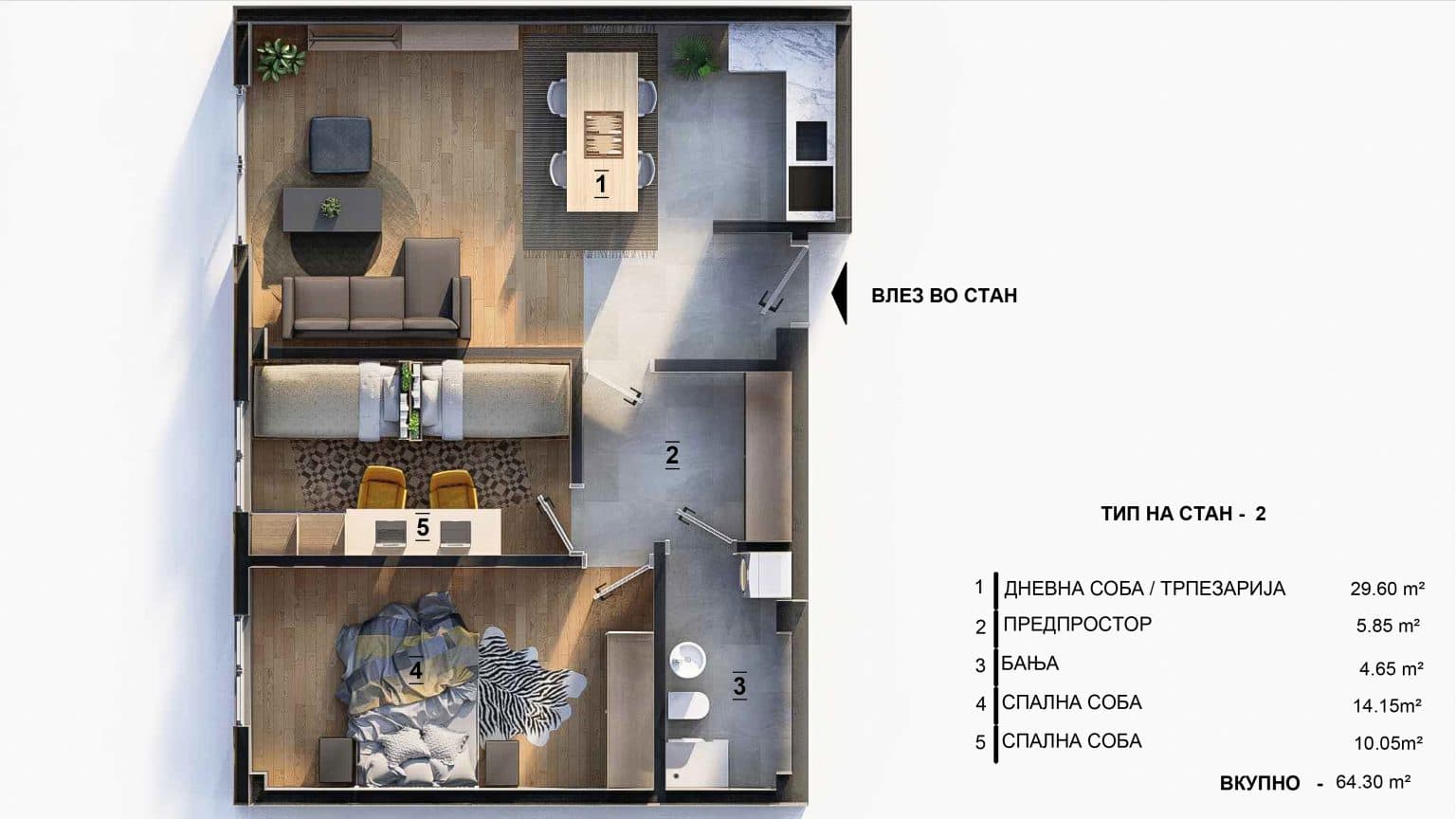 NEW APARTMENTS ON A GREAT LOCATION IN VLAE - For Sale - Karposh - Image 5