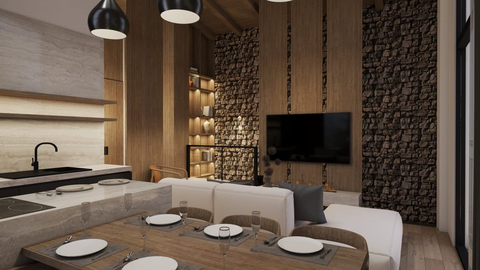 Апартман 62м2 со двор 40м2 во нов комплекс во Маврово - За Продажба - Маврово - Слика 2