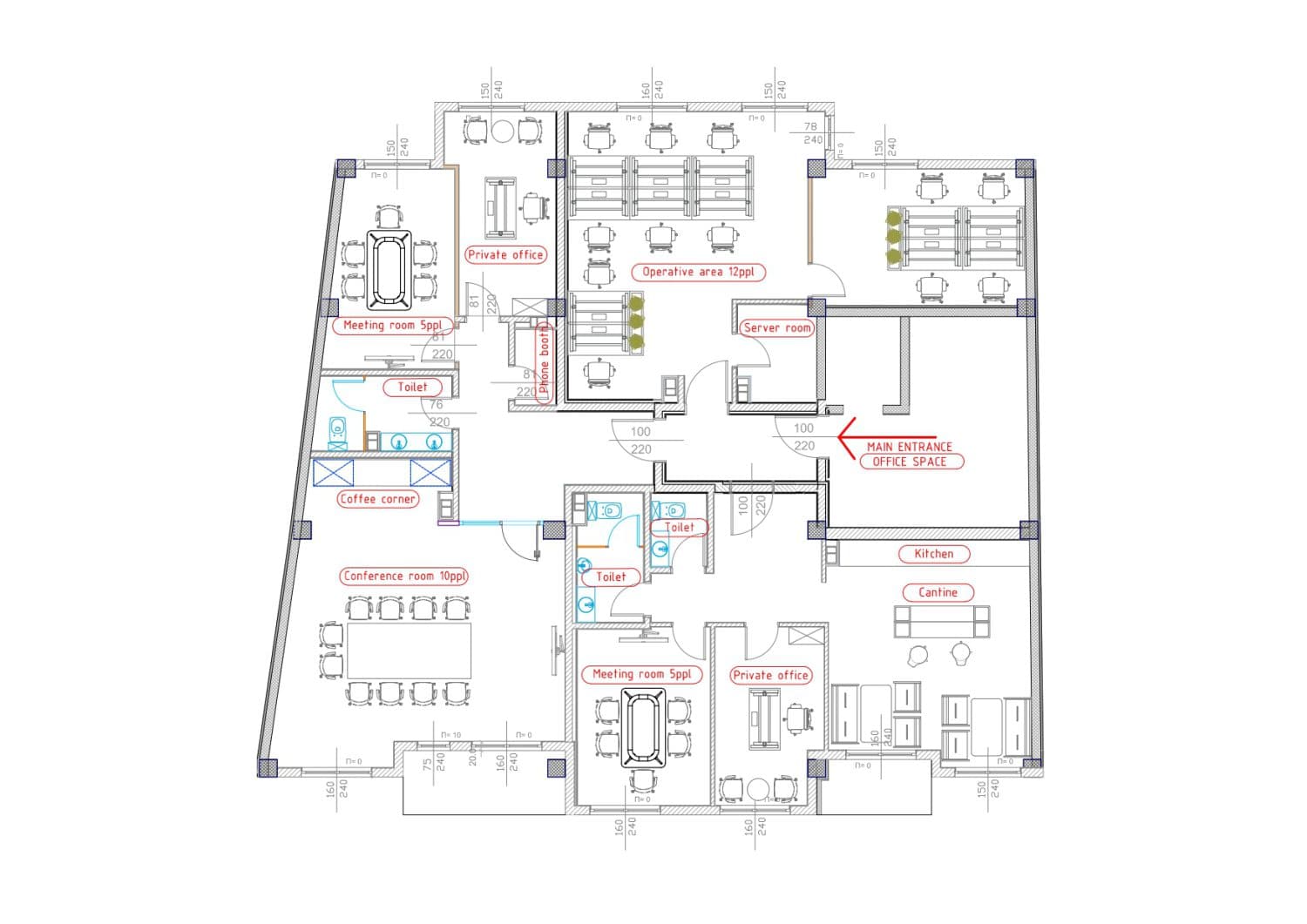 Office space 200m2 in Center - For Rent - Centar - Image 3
