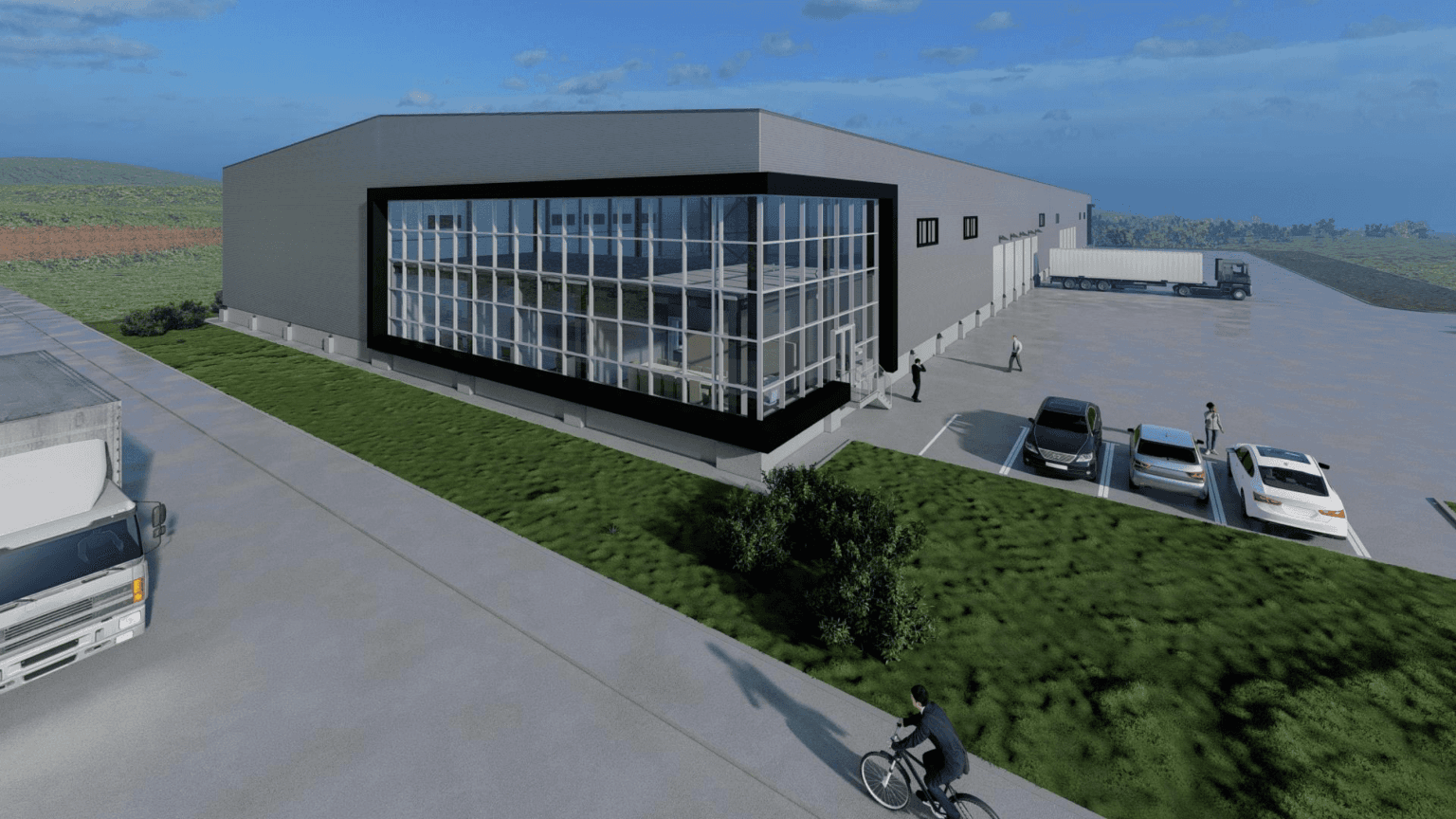 New warehouse and office space with plot area 12264m2 - 2