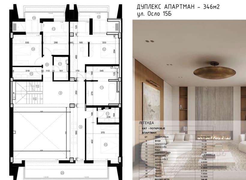 Ексклузивен стан 346м2 во Тафталиџе - За Продажба - Карпош - Слика 2