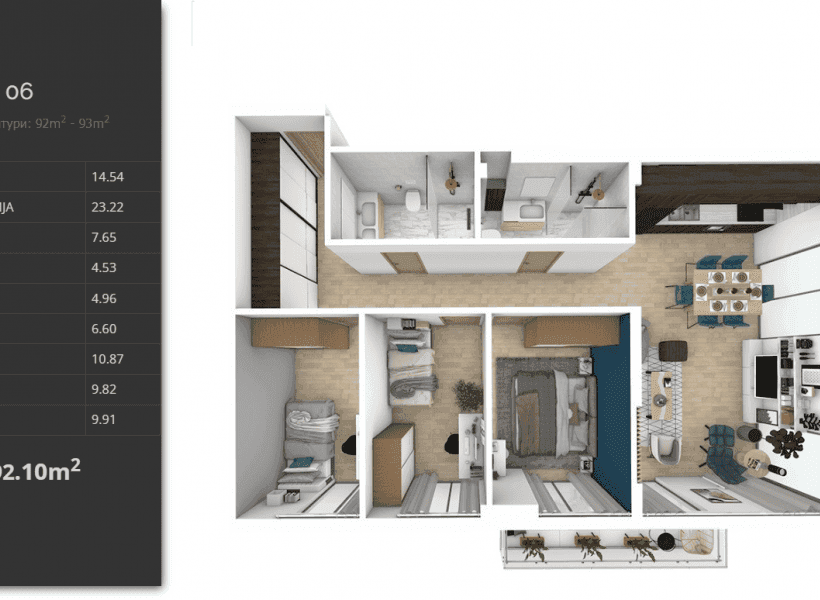 Станови во Автокоманда со различни квадратури - 3
