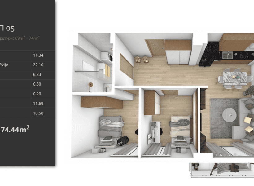 Станови во Автокоманда со различни квадратури - За Продажба - Скопје - Слика 4