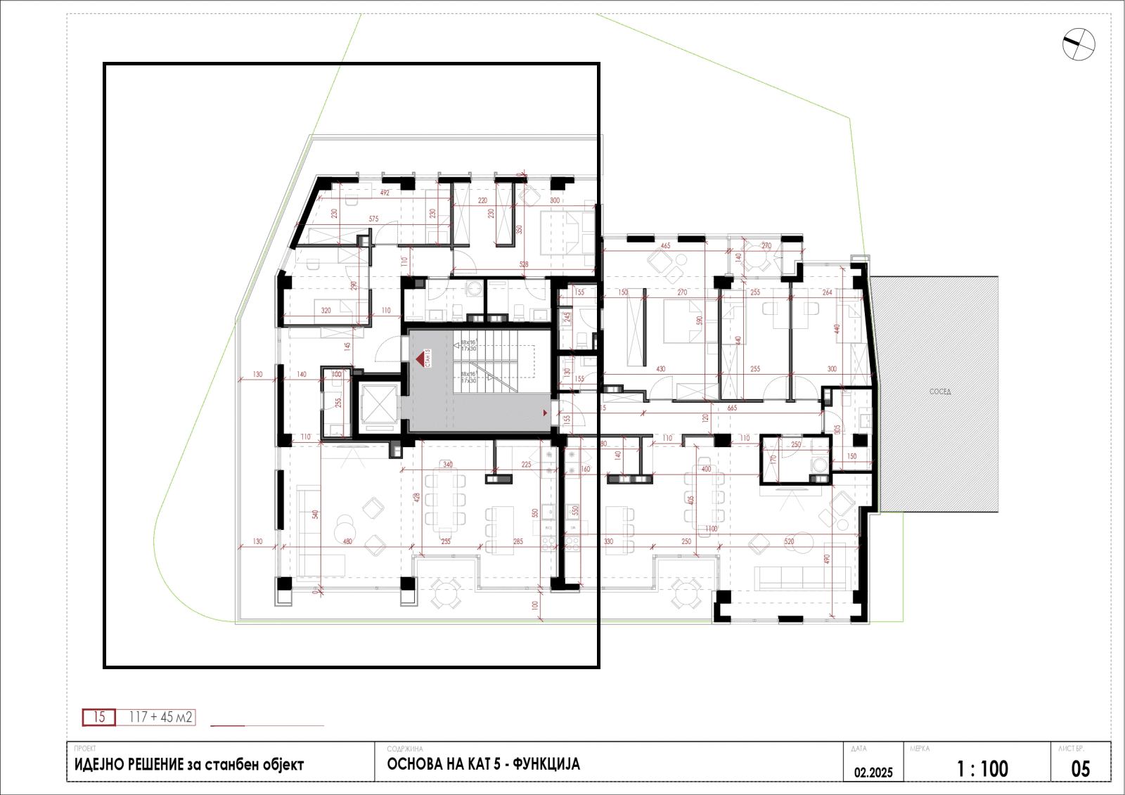 Spacious 167m2 apartment in Center - For Sale - Centar - Image 2