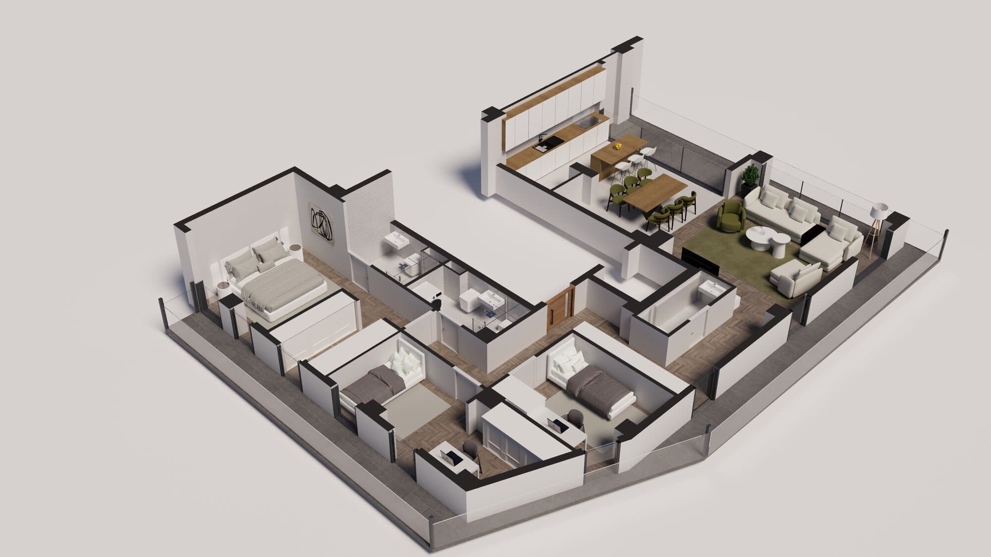 Spacious 167m2 apartment in Center - For Sale - Centar - Image 3