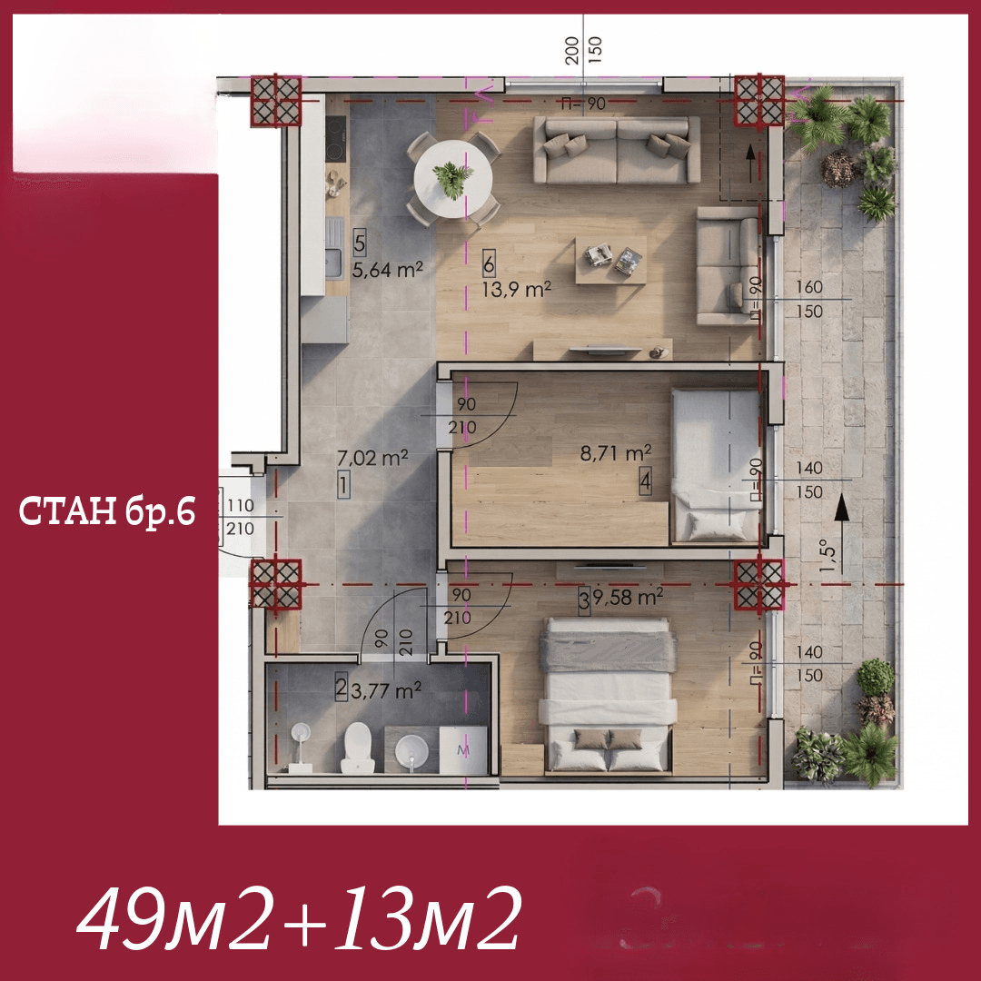 New apartments in Kisela Voda - For Sale - Skopje - Image 6