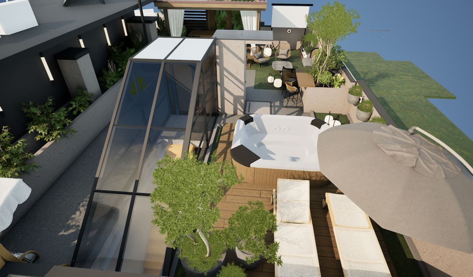 Exclusive 121m2 penthouse located in Debar Maalo - For Rent - Centar - Image 11