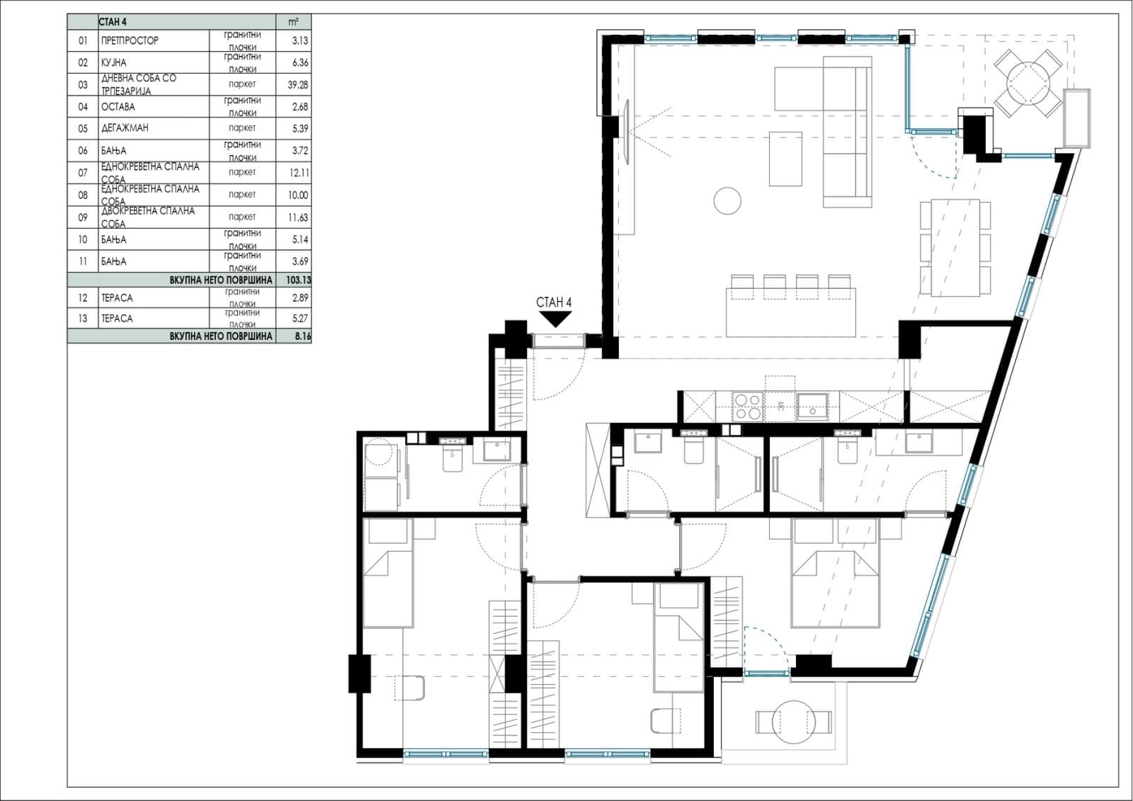 Apartment 111m² in new residential building - For Sale - Centar - Image 3