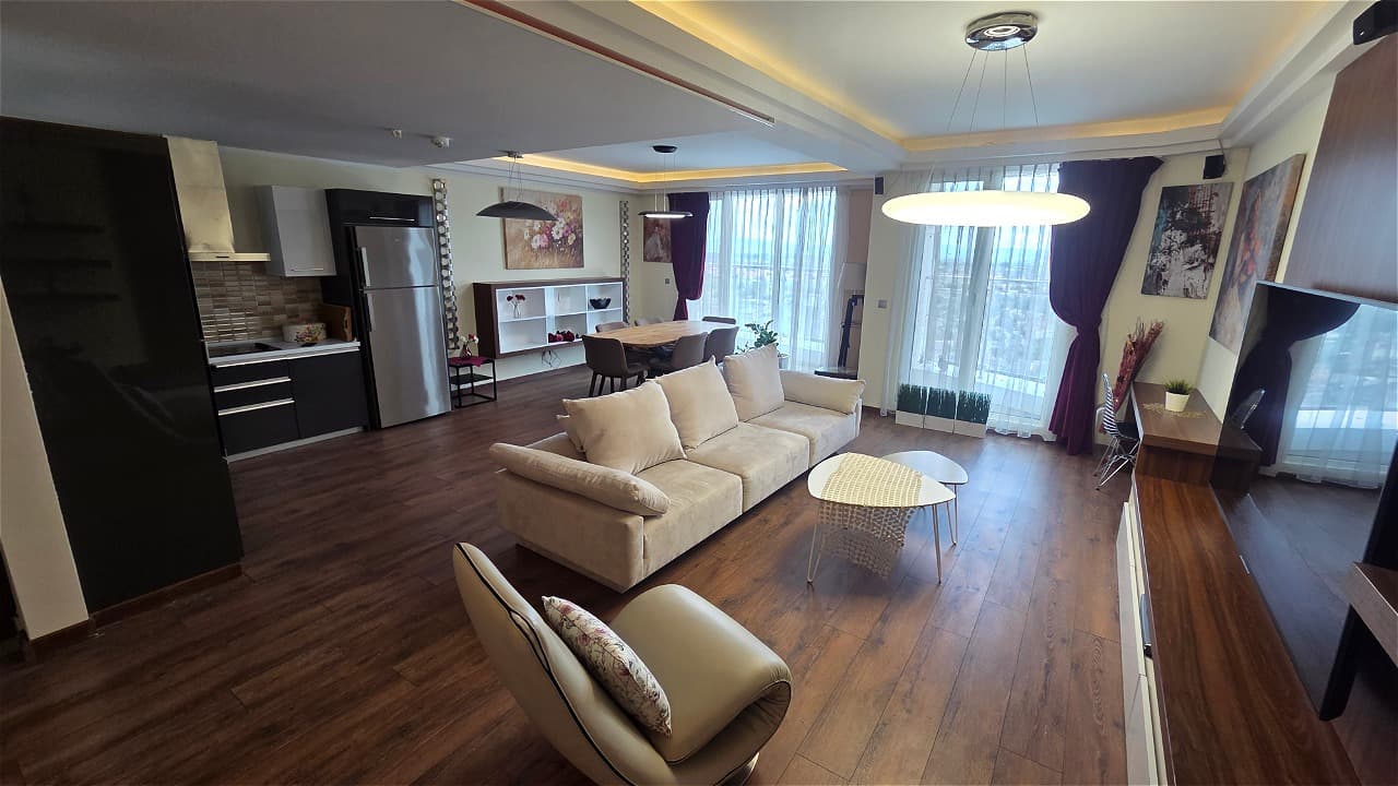 Apartment 99m² with a 67m² rooftop terrace in Cevahir Sky City - For Rent - Skopje