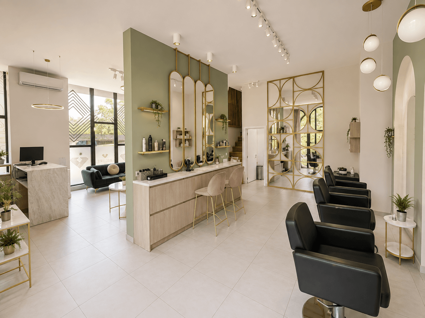 Fully Equipped Beauty Salon for Rent 90 m² in Karpos - 2