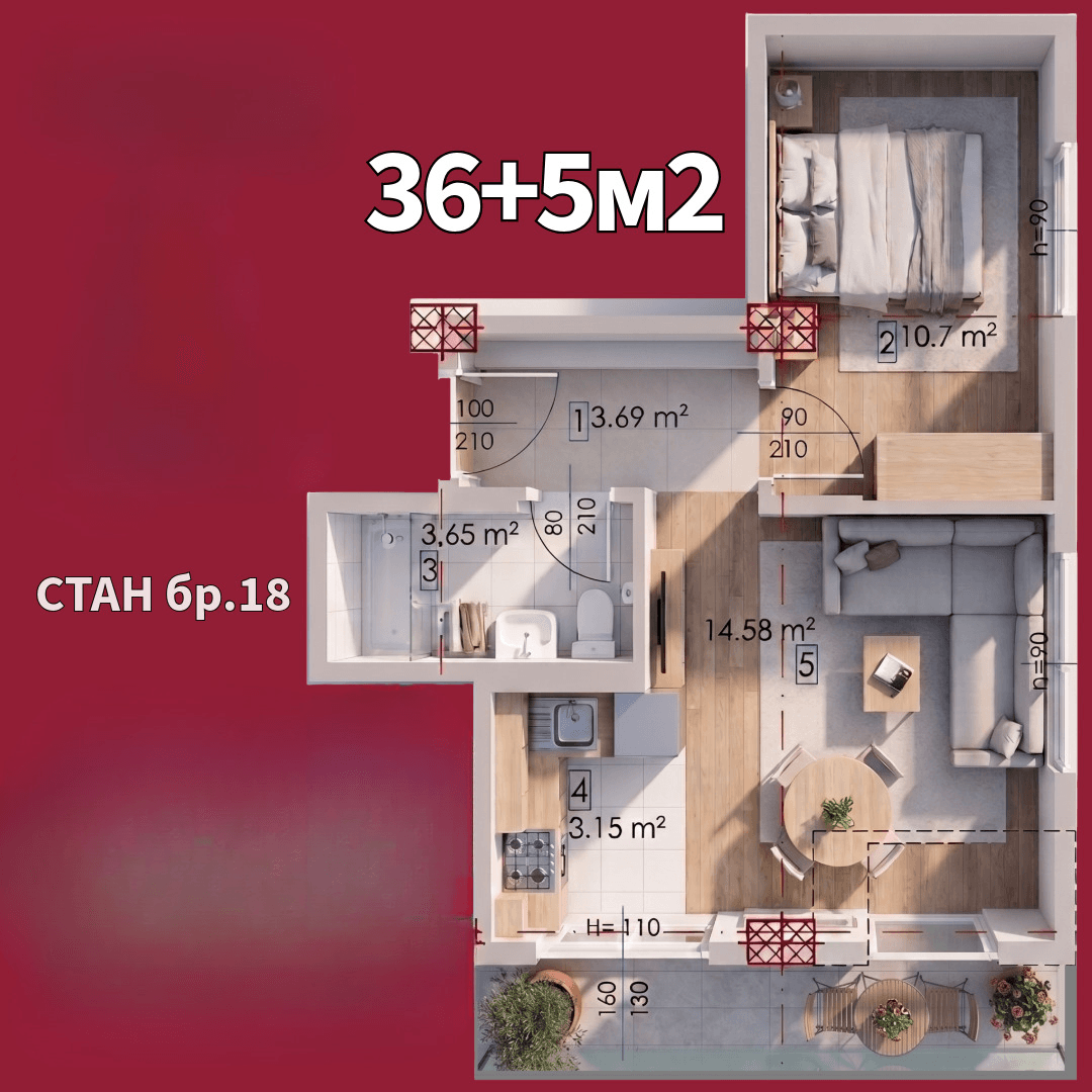 New apartments in Kisela Voda - For Sale - Skopje - Image 5